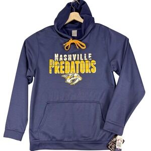 Nashville Predators Hoodie Mens Large Blue NHL Hockey Pullover Levelwear NEW $60